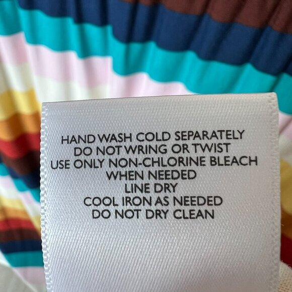 ModCloth Dress Womens Size Large Colorful Striped Elastic Waist Comfort Jersey - Picture 14 of 16